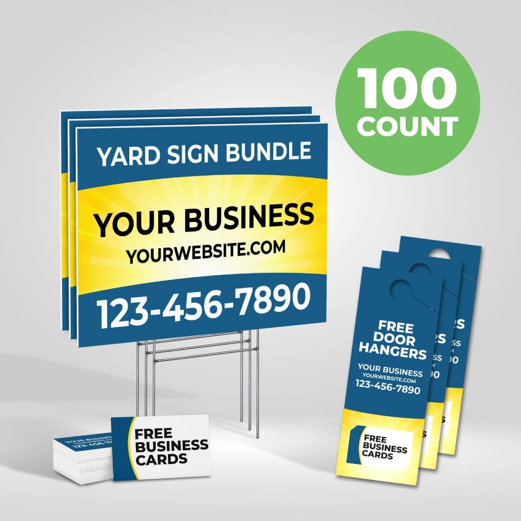 EZ-123 Yard Sign Bundle 100 ct.