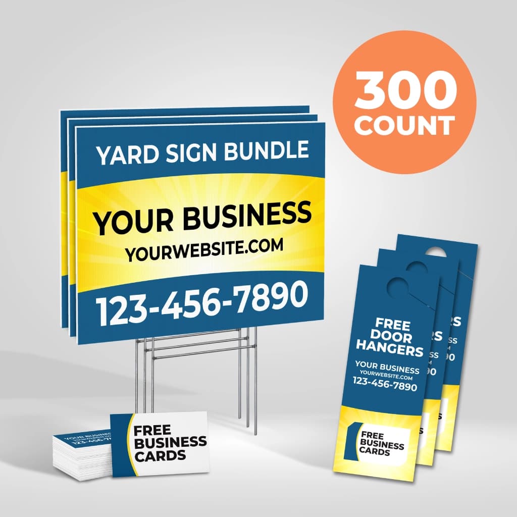 EZ-123 Yard Sign Bundle 300 ct.