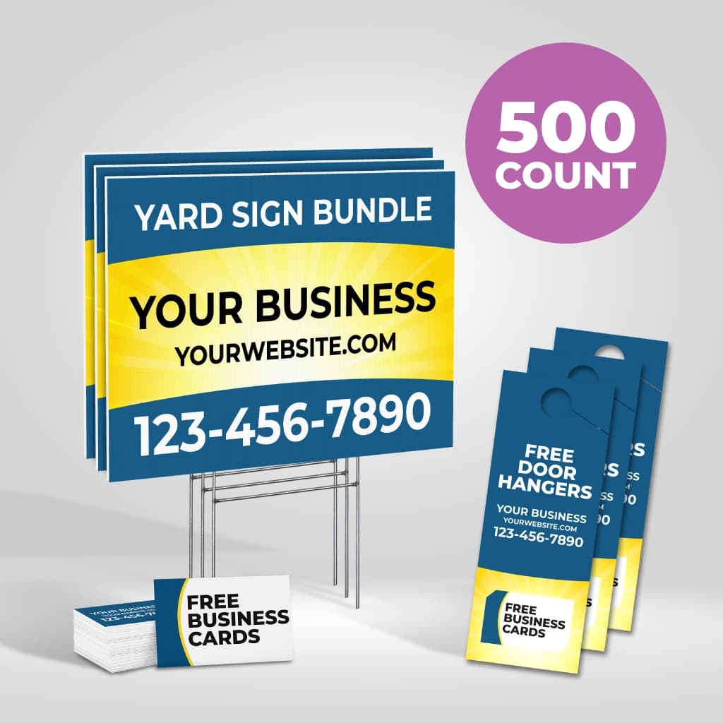 EZ-123 Yard Sign Bundle 500 ct.