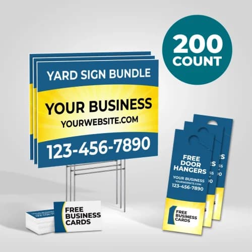EZ-123 Yard Sign Bundle 200 ct.