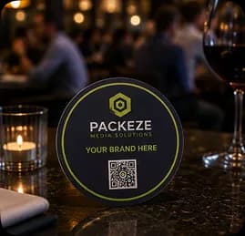 Coaster advertising example
