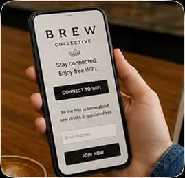 Coffee shop WiFi portal example