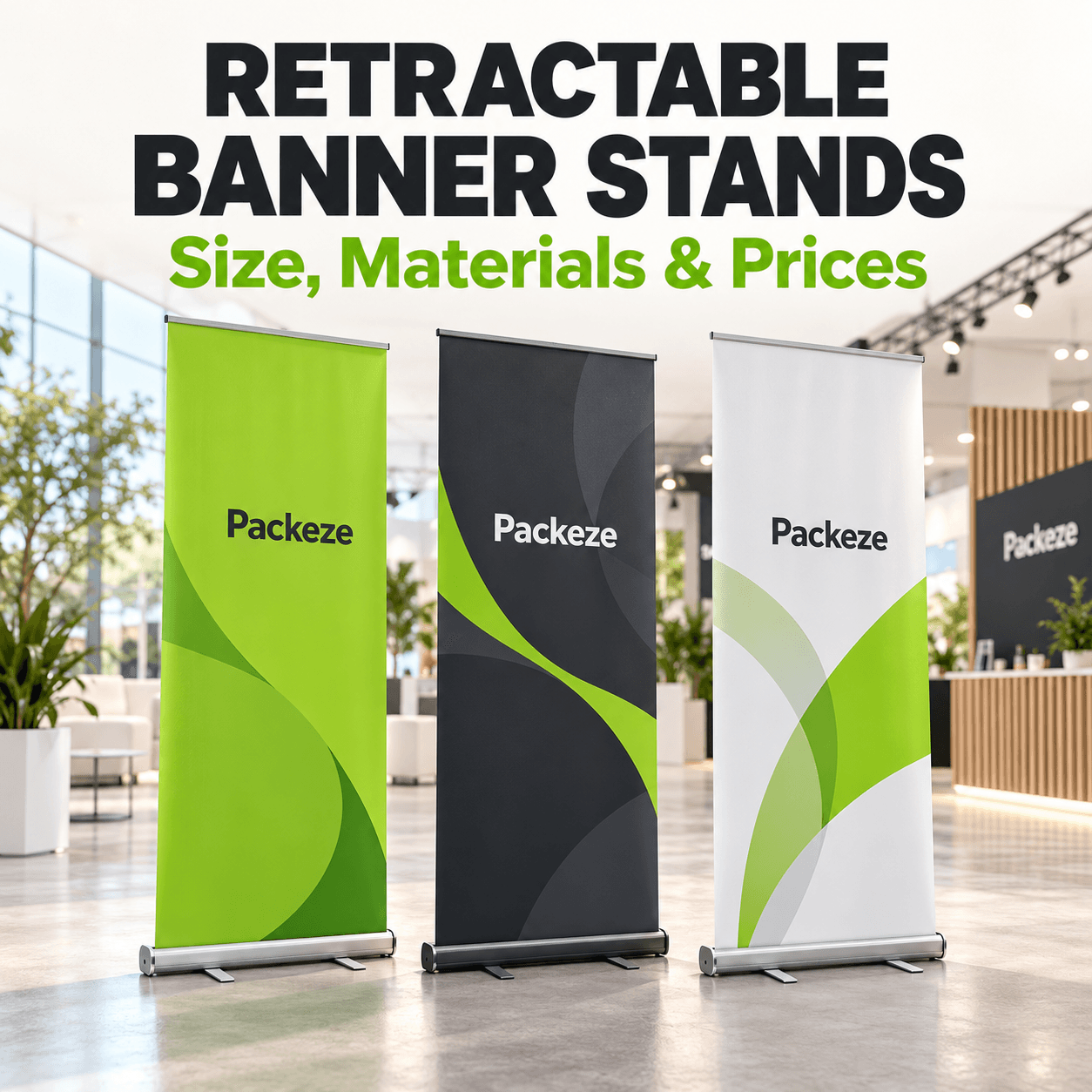 Custom Retractable Banner Stands: Size, Materials & Prices