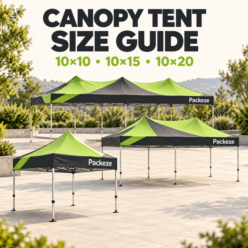 Canopy Tent Size Chart: 10x10 vs 10x15 vs 10x20 — What Fits