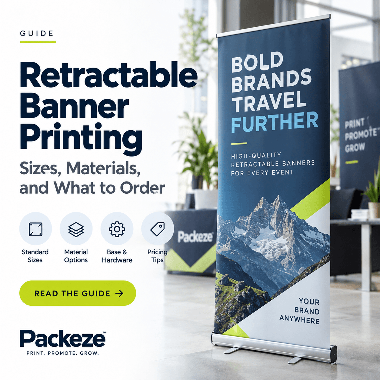 Retractable Banner Printing: Sizes, Materials, and What to Order