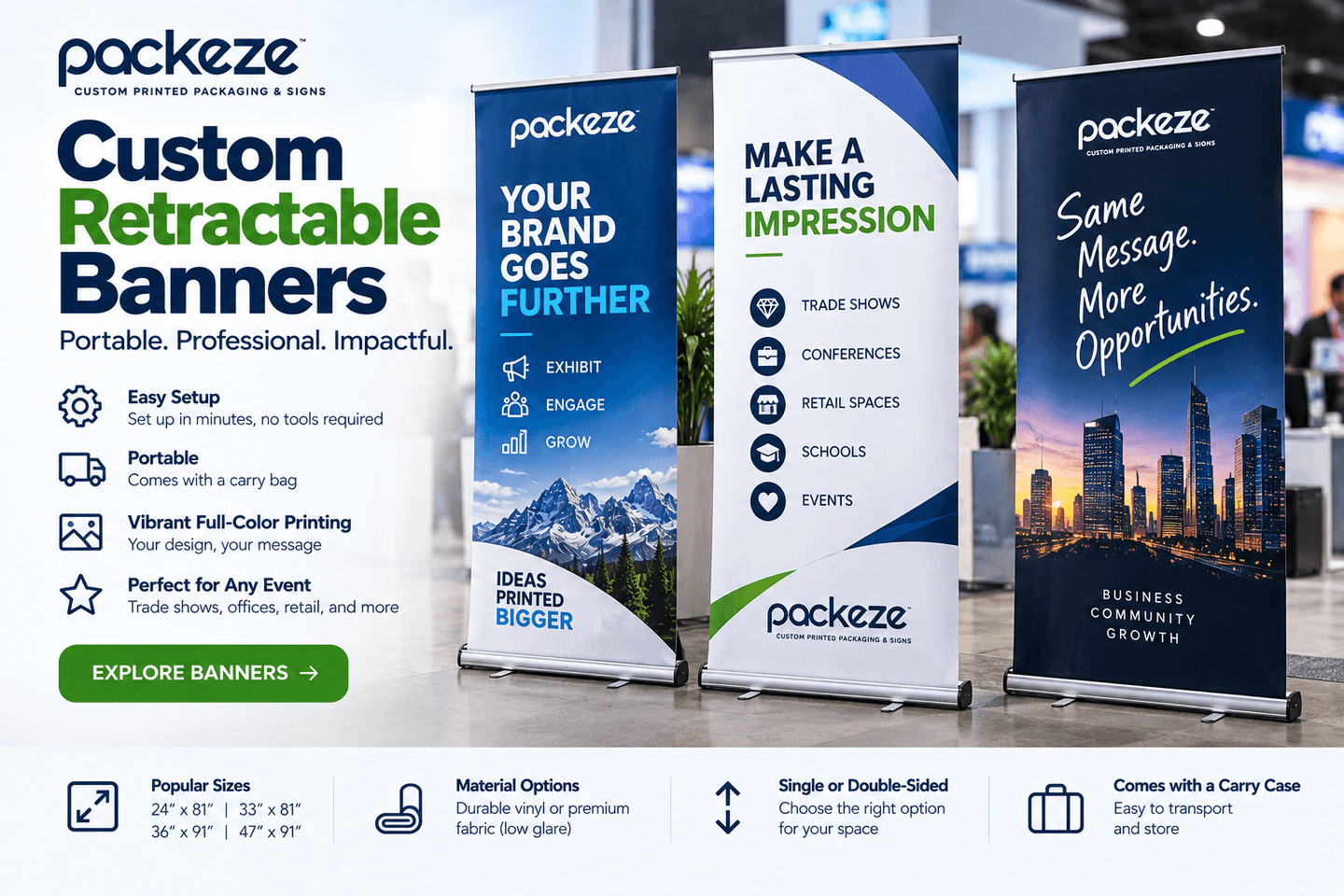 Custom Retractable Banners: Sizes, Materials, and How to Choose