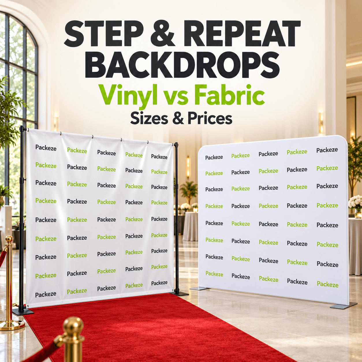 Step and Repeat Backdrop: Sizes, Vinyl vs Fabric & Prices
