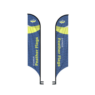 2 X 7ft Flags Double Sided Printed
