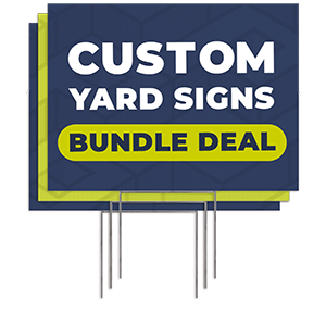 120 Yard Sign Bundle Free Door Hanger & Business Cards EZ-123