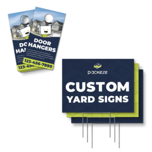 150 Yard Sign + 500 Door Hanger - 24 x 18 in